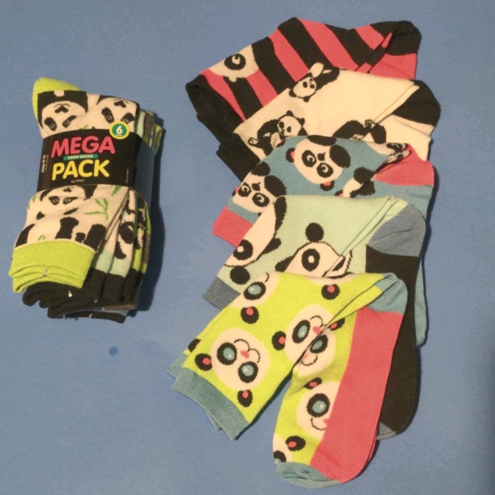 Panda Novelty Socks set of 11 size L (9-11)